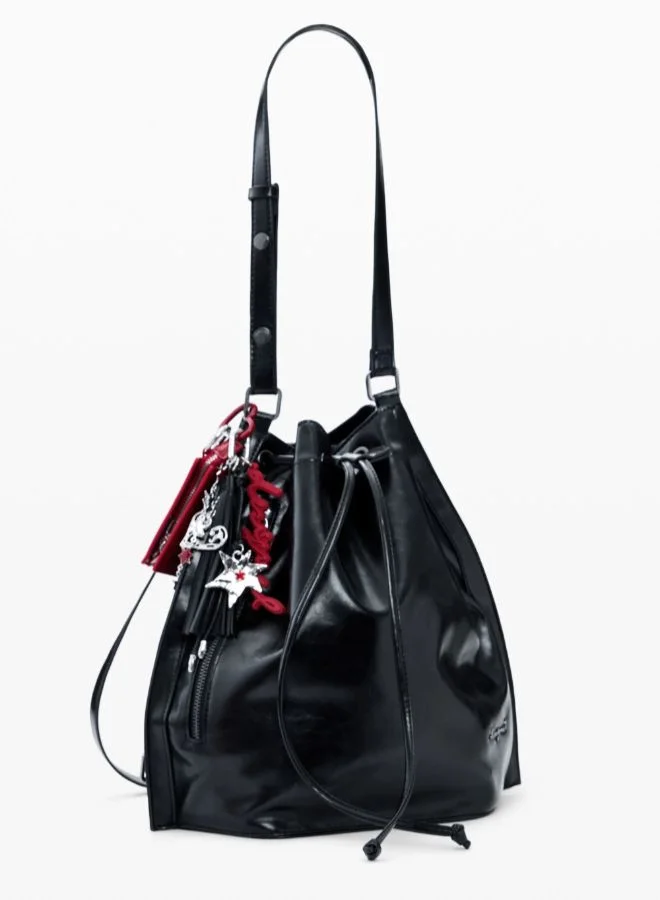 DESIGUAL Black Shiny Medium Backpack for Women | Best Price UAE